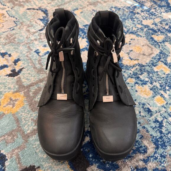 C2h4 Boson Leather Ankle Zipper Boots Black Sz 9.5 / 43 main image 7